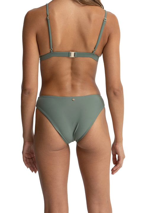 Rhythm Classic Holiday Pant Bikini Bottom - Olive- Back