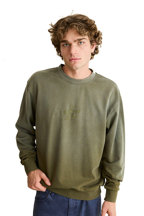 Rhythm Drifter Salt Wash Crew - Olive- Front