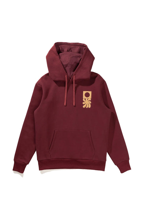 Rhythm Embroidered Fleece Hoodie - Mulberry - No Model