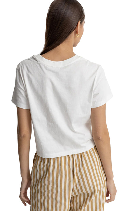 Rhythm Fern Vintage Crop Crew Tee - Vintage White - Back