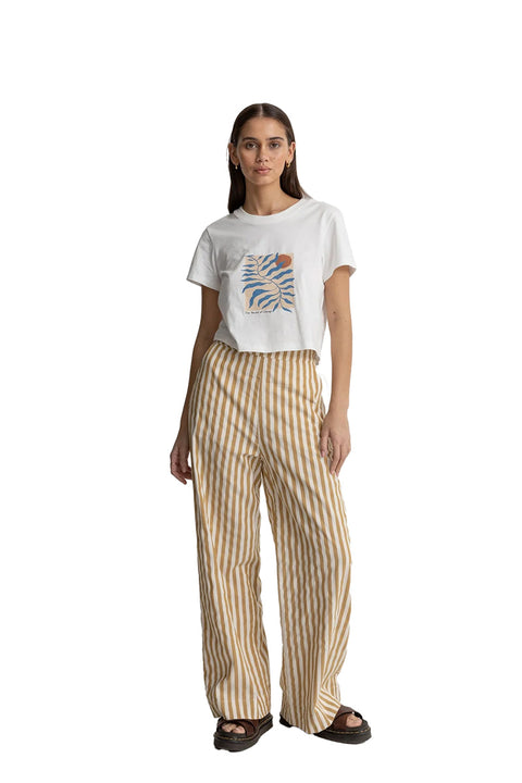 Rhythm Fern Vintage Crop Crew Tee - Vintage White - Full