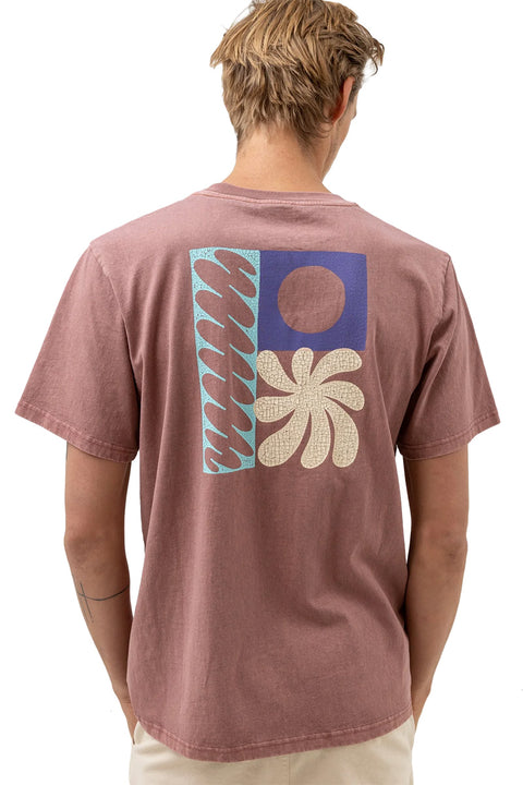 Rhythm Flora Vintage SS T-Shirt - Guava - Back