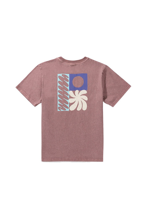 Rhythm Flora Vintage SS T-Shirt - Guava - Back No Model