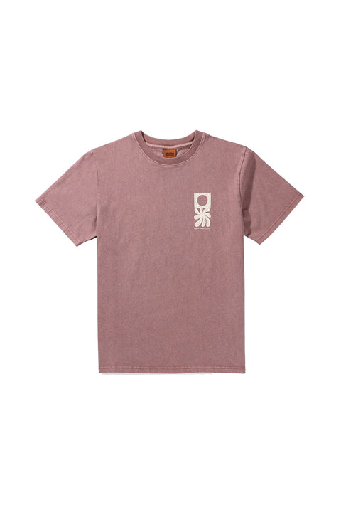 Rhythm Flora Vintage SS T-Shirt - Guava - Front No Model