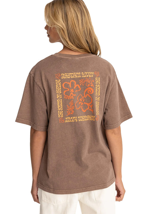 Rhythm Islander Oversized Tee - Chocolate- Back view