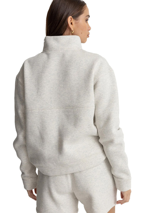 Rhythm Palma 1/4 Zip Fleece - Grey Marle - Back