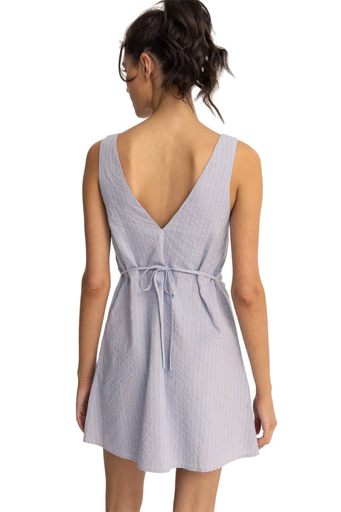 Rhythm Paradiso Mini Dress - Soft Blue- Back view