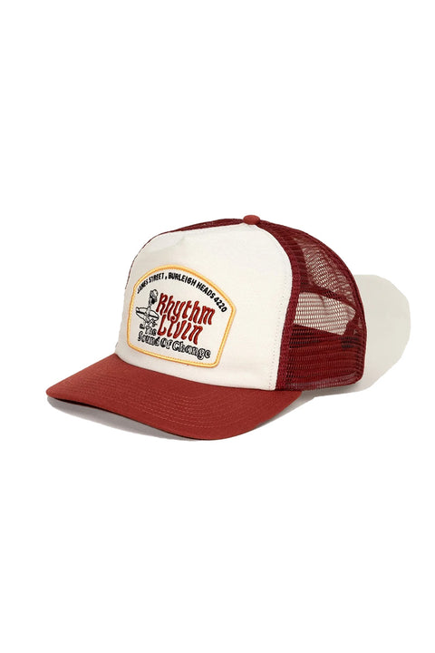 Rhythm Pathway Trucker Cap - Red- Front view