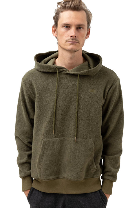 Rhythm Reverse Fleece Hoodie - Olive