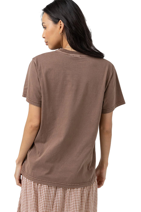 Rhythm Sierra Boyfriend Tee - Chocolate - Back