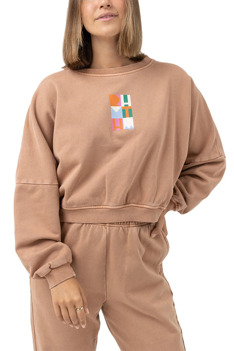 Rhythm Stacked Slouch Fleece - Caramel