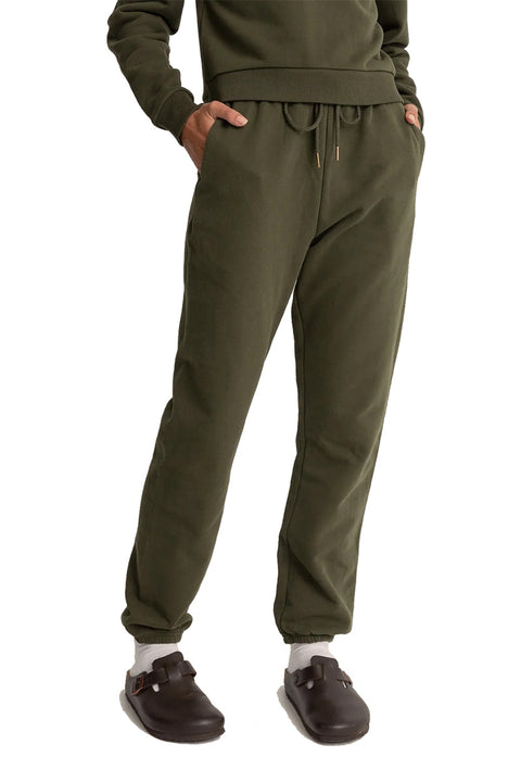 Rhythm Sunny Track Pant - Khaki- Front view