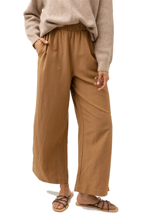 Rhythm Sunrise Wide Leg Pant - Tan