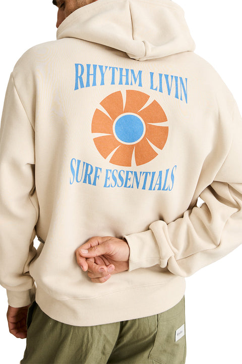 Rhythm Surf Essentials Fleece Hoodie - Moonrock- back