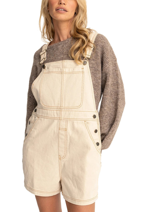 Rhythm Tides Short Overall - Natural- Front view