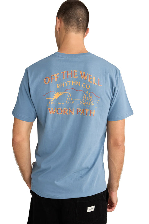 Rhythm Wilderness SS T-Shirt - Vintage Blue- Back view