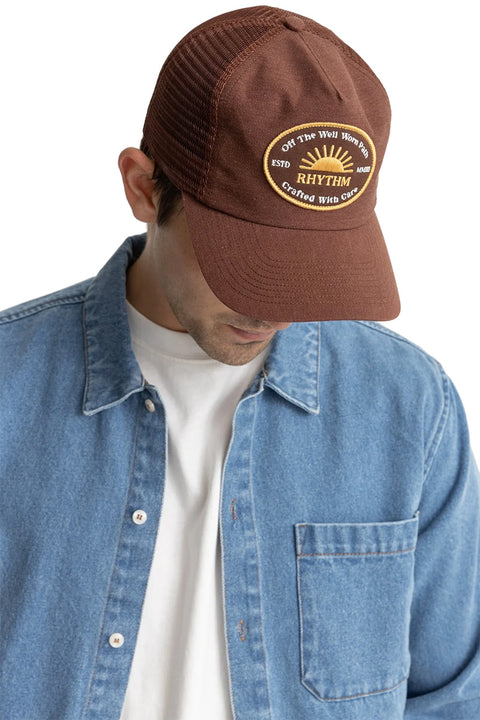 Rhythm Worn Path Trucker Cap - Butterscotch - Front