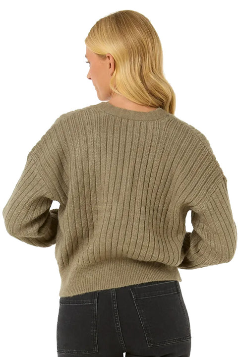 Rip Curl Afterglow Cardi - Olive- Back