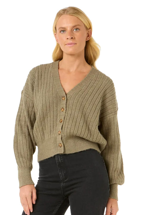 Rip Curl Afterglow Cardi - Olive- Front