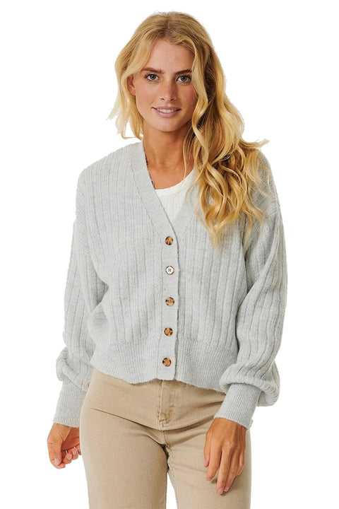 Rip Curl Afterglow Cardigan - Light Grey Heather