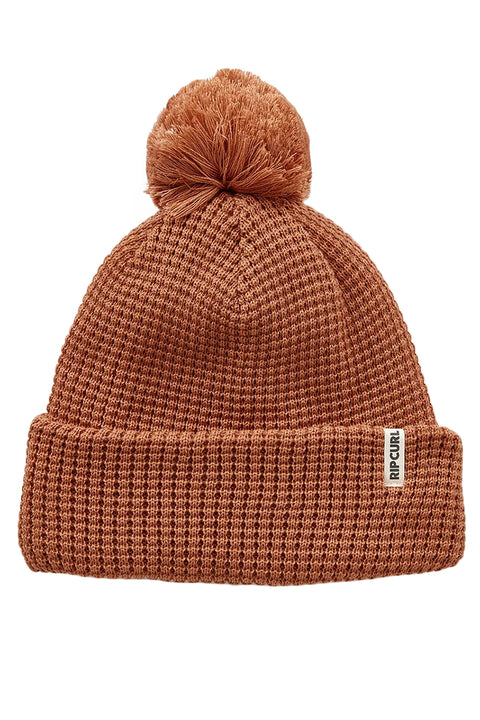 Rip Curl Anoeta Reg Pom Pom Beanie - Light Brown