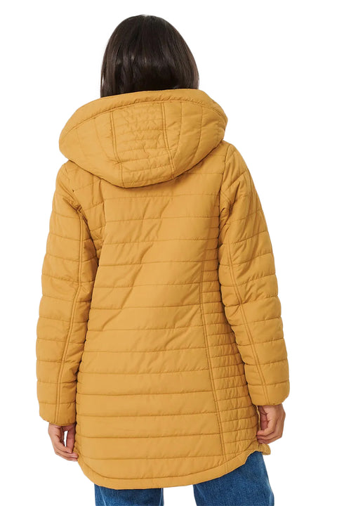 Rip Curl Anti-Series Anoeta Long Line Jacket - Tobacco - Back
