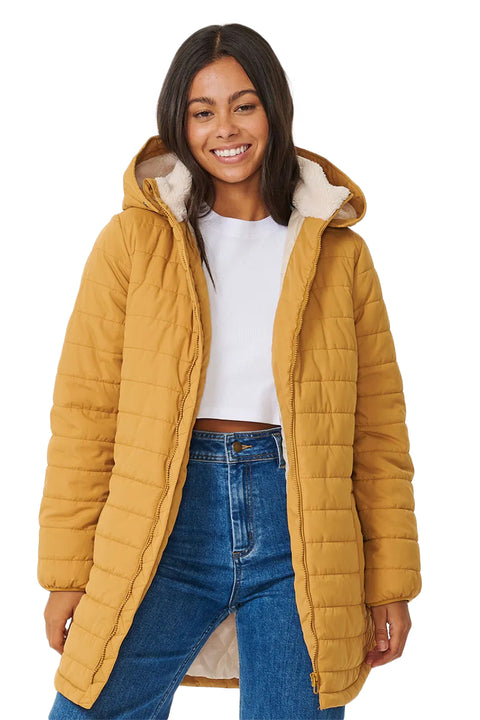 Rip Curl Anti-Series Anoeta Long Line Jacket - Tobacco