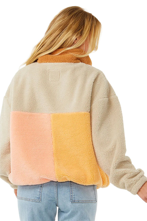 Rip Curl Block Party Polar Fleece - Peach - Side