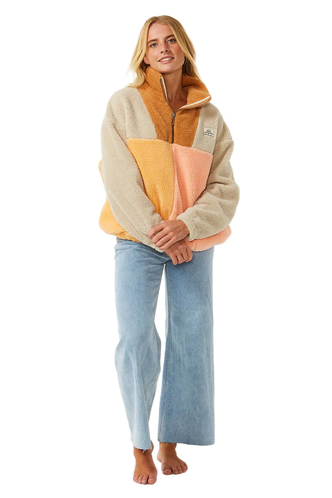 Rip Curl Block Party Polar Fleece - Peach - Full