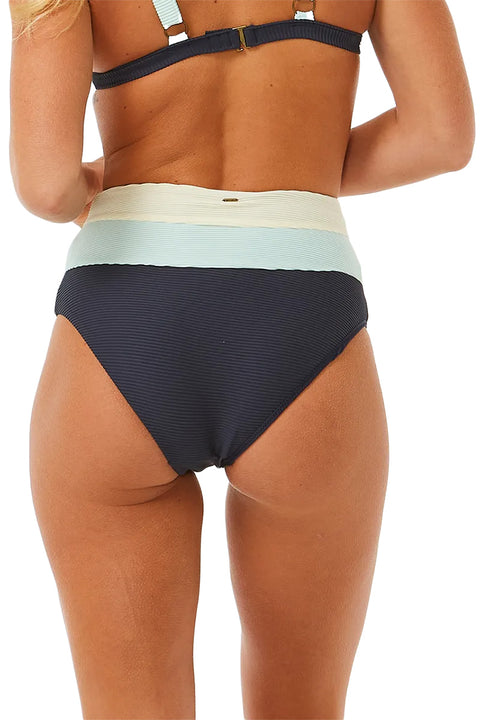 Rip Curl Block Party Splice Full Bikini Bottom - Navy - Back