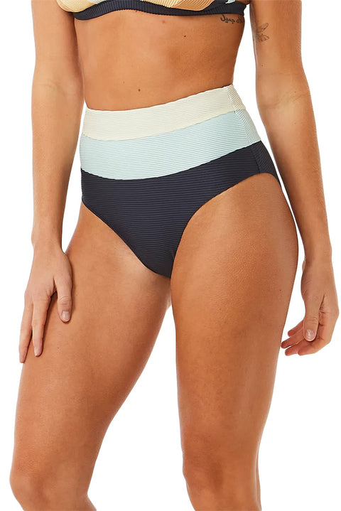 Rip Curl Block Party Splice Full Bikini Bottom - Navy - Side