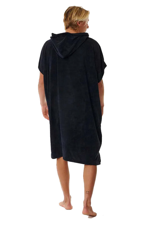 Rip Curl Brand Hooded Towel - Black / Grey- Back