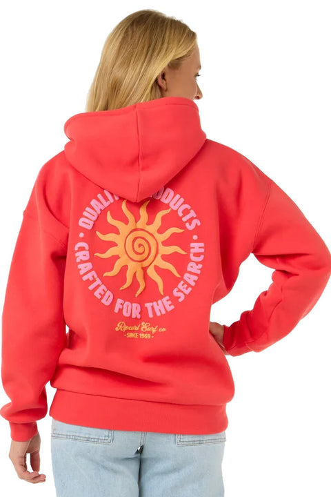 Rip Curl Cala Band Heritage Hoody - Red- Back