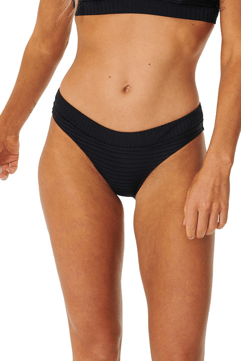 Rip Curl Classic Surf Full Bikini Bottom - Black- Front
