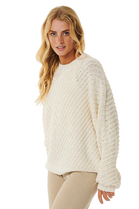 Rip Curl Classic Surf Knit Crew - Bone - Side