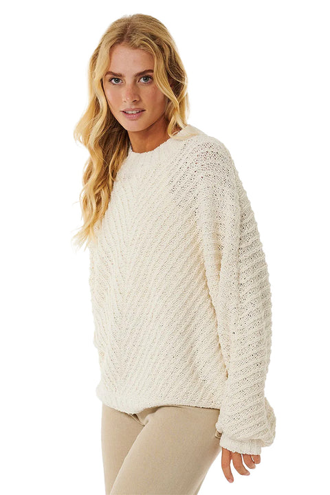 Rip Curl Classic Surf Knit Crew - Bone - Side