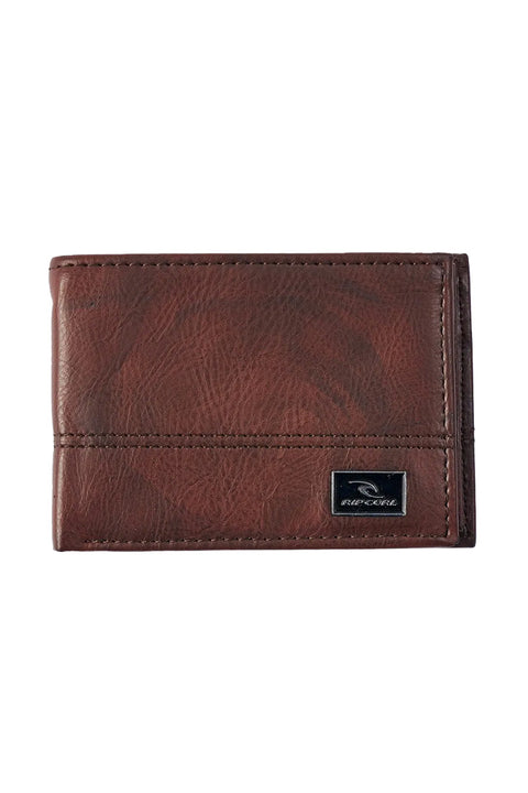 Rip Curl Corpawatu Icon PU Slim Wallet - Black / Tan