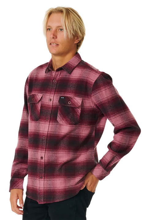 Rip Curl Count Flannel Shirt - Mauve - Side
