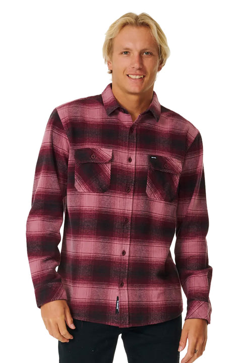 Rip Curl Count Flannel Shirt - Mauve