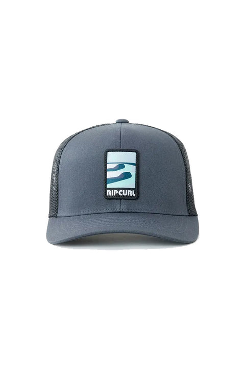 Rip Curl Custom Curve Trucker Hat - Washed Black- Front