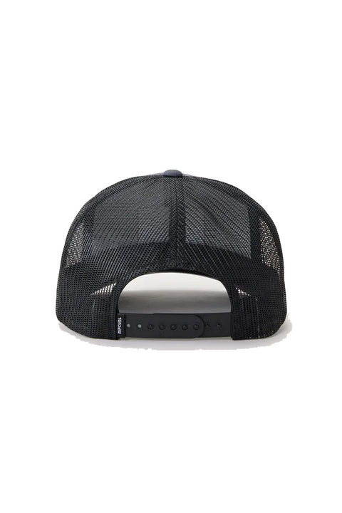 Rip Curl Custom Curve Trucker Hat - Washed Black Diamond- Back