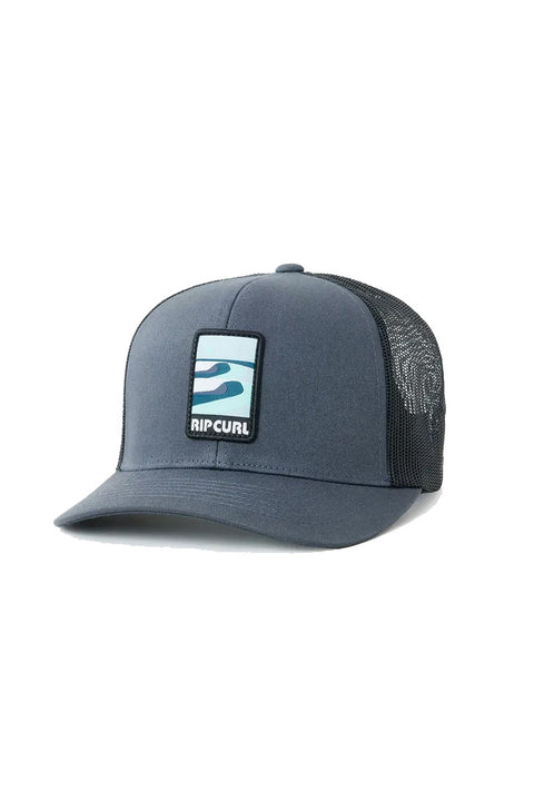 Rip Curl Custom Curve Trucker Hat - Washed Black- side
