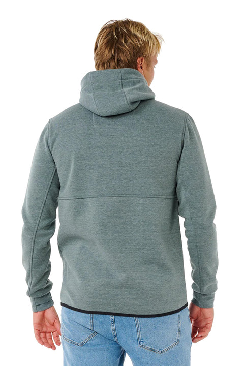 Rip Curl Departed Anti Series Zip Thru Fleece - Moss- Back