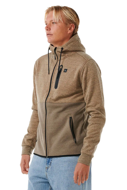Rip Curl Departed Anti Series Fleece- Sand Dune- Side
