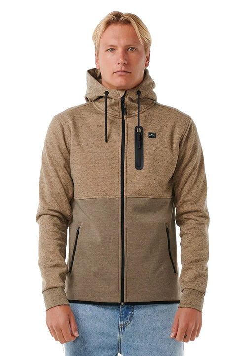 Rip Curl Departed Anti Series Fleece- Sand Dune- Front
