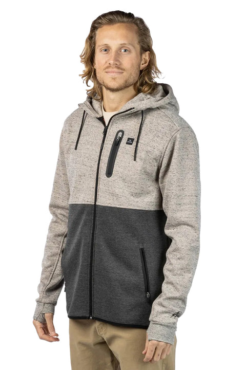 Rip Curl Departed Anti Series Zip Through Jacket - Taupe - Side