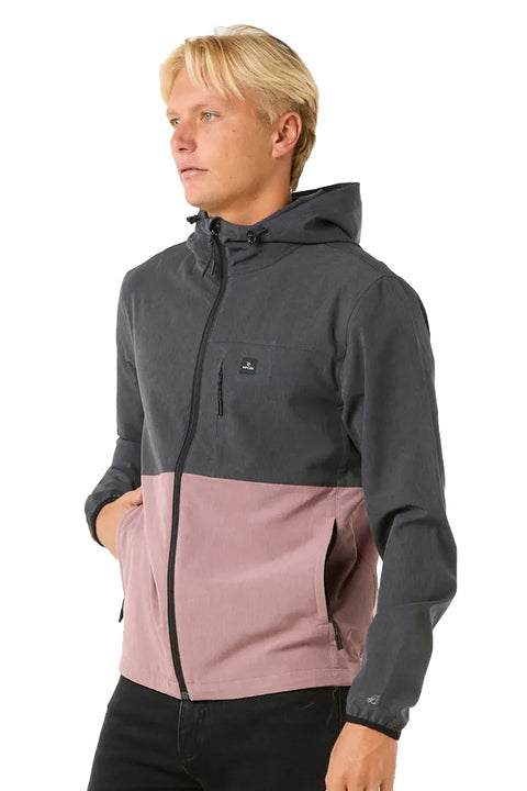 Rip Curl Elite Anti-Series Zip Through Jacket - Mushroom Rock- Side