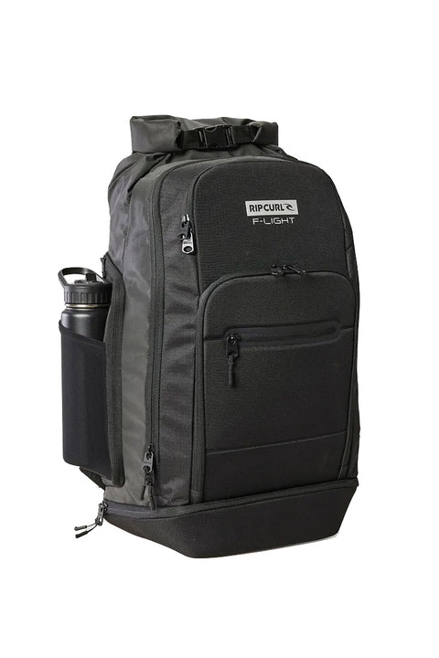 Rip Curl F-Light Surf 40L Icons Backpack - Midnight- Side with water bottle