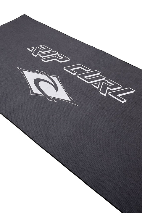 Rip Curl Fade Out Packable Towel - Black / White- Close up on logo