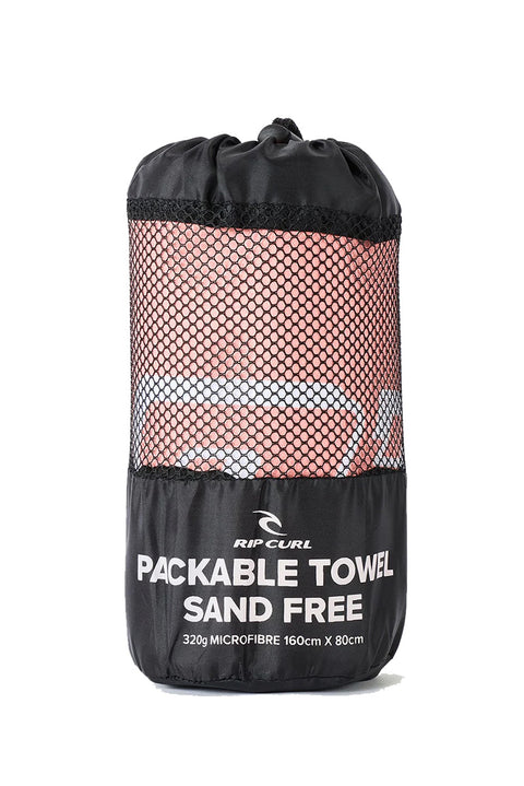 Rip Curl Fade Out Packable Towel - Papaya- Packable towel bag